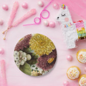 Chrysanthemum Bloem Mum Floral Papieren Bordje (Feest)