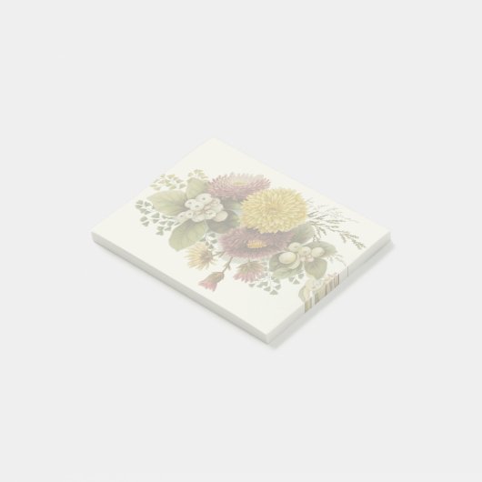 Chrysanthemum Bloem Mum Floral Post-it® Notes (Schuin)