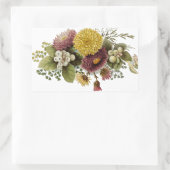 Chrysanthemum Bloem Mum Floral Rechthoekige Sticker (Tas)