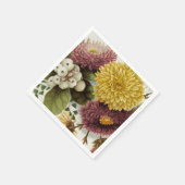 Chrysanthemum Bloem Mum Floral Servet (Hoek)