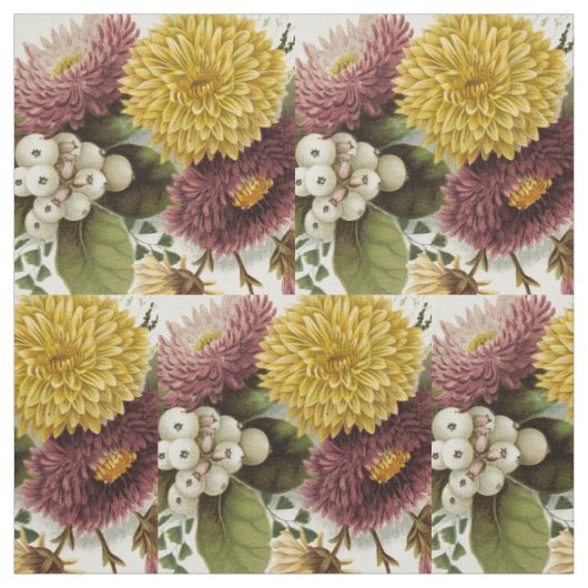 Chrysanthemum Bloem Mum Floral Stof (Swatch)