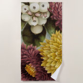 Chrysanthemum Bloem Mum Floral Strandlaken (Voorkant)