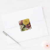 Chrysanthemum Bloem Mum Floral Vierkante Sticker (Envelop)