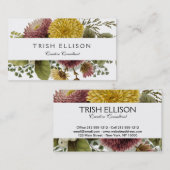 Chrysanthemum Bloem Mum Floral Visitekaartje (Voorkant / Achterkant)