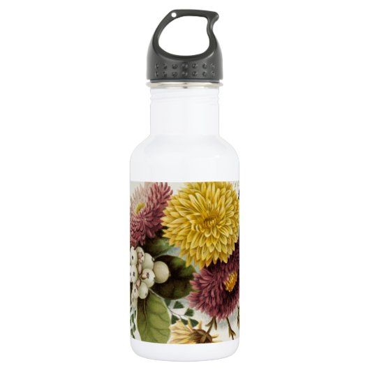 Chrysanthemum Bloem Mum Floral Waterfles (Voorkant)