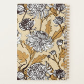 Chrysanthemum Bloem Naadloos Patroon Planner (Achterkant)
