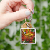 Chrysanthemum bloem sleutelhanger (Hand)