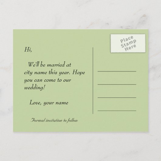 Chrysanthemum bloemen bewaren de datum postkaart. aankondigingskaart (Achterkant)