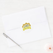 Chrysanthemum Bloemen Bloemen Bloemen Dank u Ronde Sticker (Envelop)