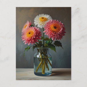 Chrysanthemum bloemen briefkaart