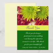 chrysanthemum bloemen dank je kaart (Voorkant / Achterkant)