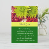 Chrysanthemum Bloemen Dank u kaart (Staand voorkant)