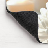 Chrysanthemum bloemen en kaarsen muismat (Hoek)