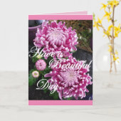 Chrysanthemum Bloemen Hebben Een Mooie Dag Kaart (Gele Bloem)