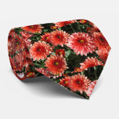 Chrysanthemum bloemen stropdas (Opgerold)