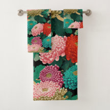 Chrysanthemum Bloemen Vintage Botanisch Patroon