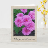 Chrysanthemum - Bloemenserie Kaart (Gele Bloem)