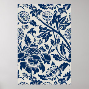 Chrysanthemum bloempatroon William Morris Poster
