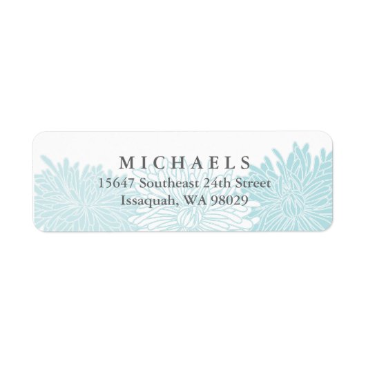 Chrysanthemum Blossom Retouradres Labels (Voorkant)