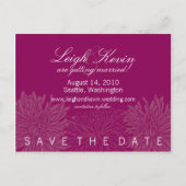 Chrysanthemum Blossom Save the Date Aankondigingskaart (Voorkant)