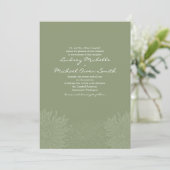 Chrysanthemum Blossom Wedding Uitnodiging (Staand voorkant)
