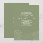 Chrysanthemum Blossom Wedding Uitnodiging (Voorkant / Achterkant)