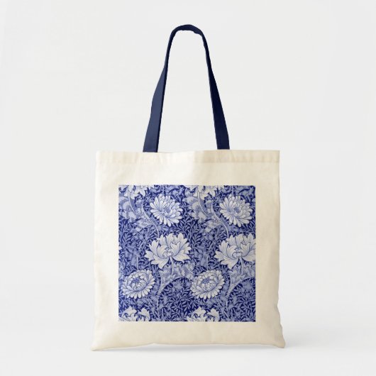 Chrysanthemum Blue, William Morris Tote Bag (Voorkant)