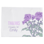 Chrysanthemum bruiloft bloem meisje paarse gunst t groot cadeauzakje (Achterkant)