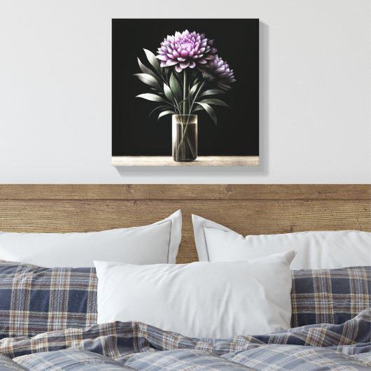 Chrysanthemum Canvas Afdruk (Insitu (Slaapkamer))