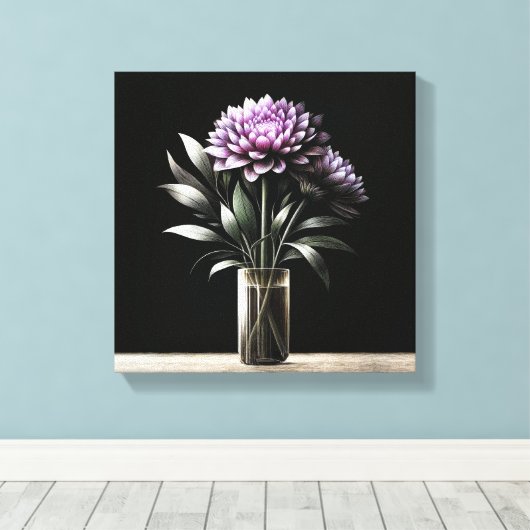Chrysanthemum Canvas Afdruk (Insitu (Houten vloer))