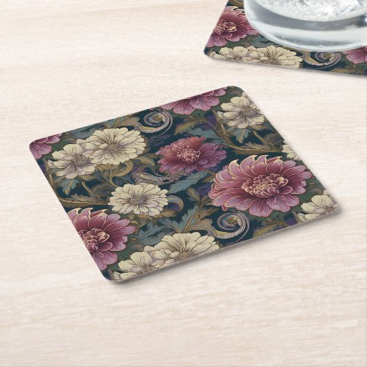 Chrysanthemum Coaster Kartonnen Onderzetters (Schuin)