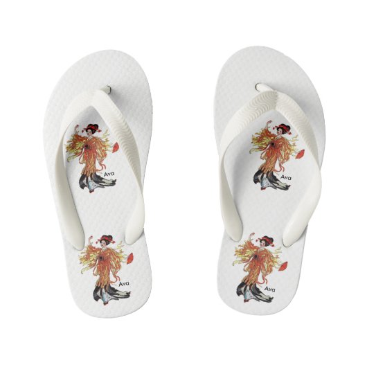 Chrysanthemum Cute Flower Floral Funny Girl Kinder Teenslippers (Voetbed)