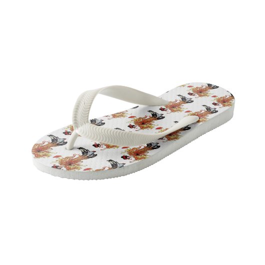 Chrysanthemum Cute Japanse Vloerdame Floral Kinder Teenslippers (Schuin)