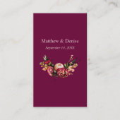 Chrysanthemum Elegant Burgundy RSVP Kaart QR Code (Voorkant)