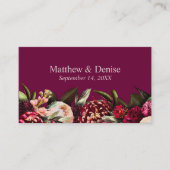 Chrysanthemum Elegant Burgundy RSVP Kaart QR Code (Voorkant)