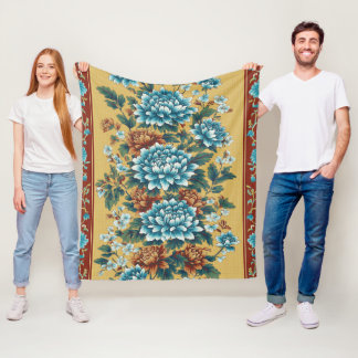 Chrysanthemum Elegy Fleece Deken