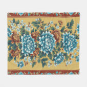 Chrysanthemum Elegy Fleece Deken (Voorkant (Horizontaal))