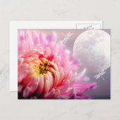 Chrysanthemum en Moon Briefkaart (Voorkant / Achterkant)