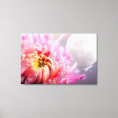 Chrysanthemum en Moon Canvas Afdruk (Voorkant)