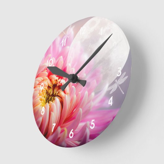 Chrysanthemum en Moon Ronde Klok (Hoek)