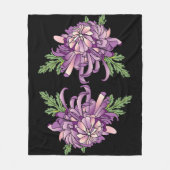 Chrysanthemum Fleece Deken (Voorkant)