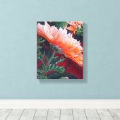 Chrysanthemum Flower Canvas Afdruk (Insitu (Houten vloer))