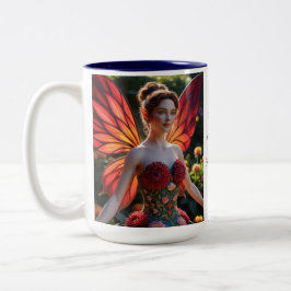 Chrysanthemum Flower Fairy Tweekleurige Koffiemok