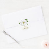Chrysanthemum Flower Funeral Memorial Ronde Sticker (Envelop)
