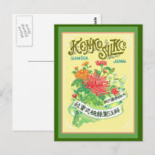  Chrysanthemum Flower Label Briefkaart (Voorkant / Achterkant)