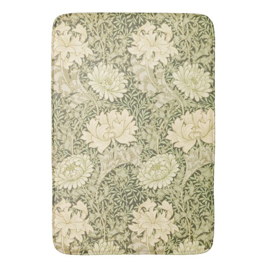 Chrysanthemum Flower Pattern (door William Morris) Badmat (Voorkant Verticaal)