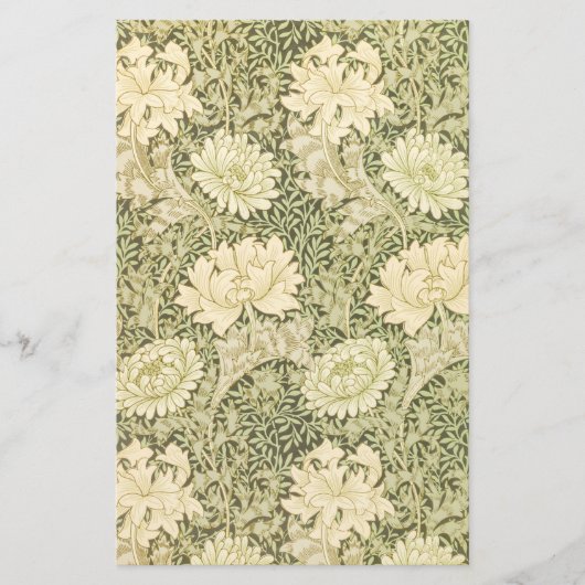 Chrysanthemum Flower Pattern (door William Morris) Briefpapier (Voorkant)