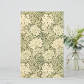 Chrysanthemum Flower Pattern (door William Morris) Briefpapier (Staand voorkant)