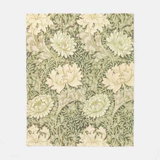 Chrysanthemum Flower Pattern (door William Morris) Fleece Deken (Voorkant)