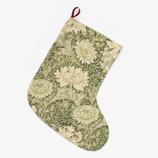 Chrysanthemum Flower Pattern (door William Morris) Grote Kerstsok (Voorkant (Hangend))